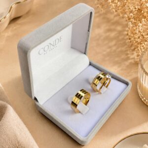 Alianças de Noivado Modelo Alice Banhado a Ouro 18k com 6mm